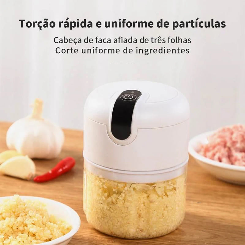 Mini Processador Triturador Elétrico 3 Laminas Recarregável 250ml