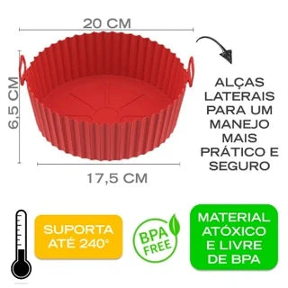 Kit Formas de Silicone para Air Fryer e Forno