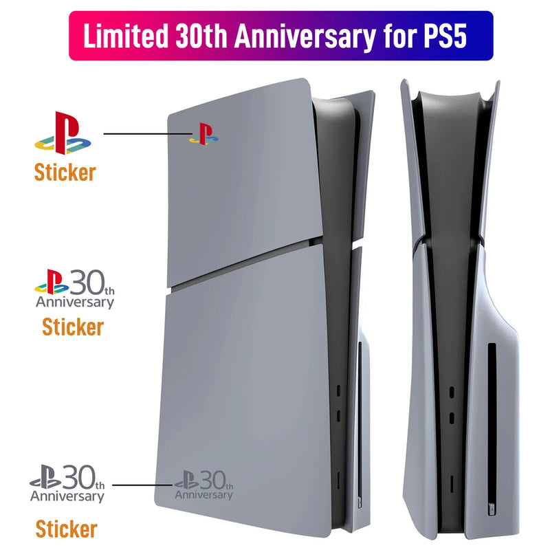 Placas comemorativas de 30o Aniversário para console PS5, produto limitado de colecionador