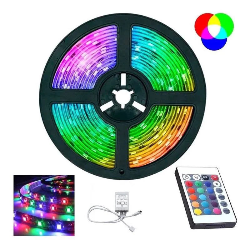 Fita de Led RGB 5m com Controle Incluso