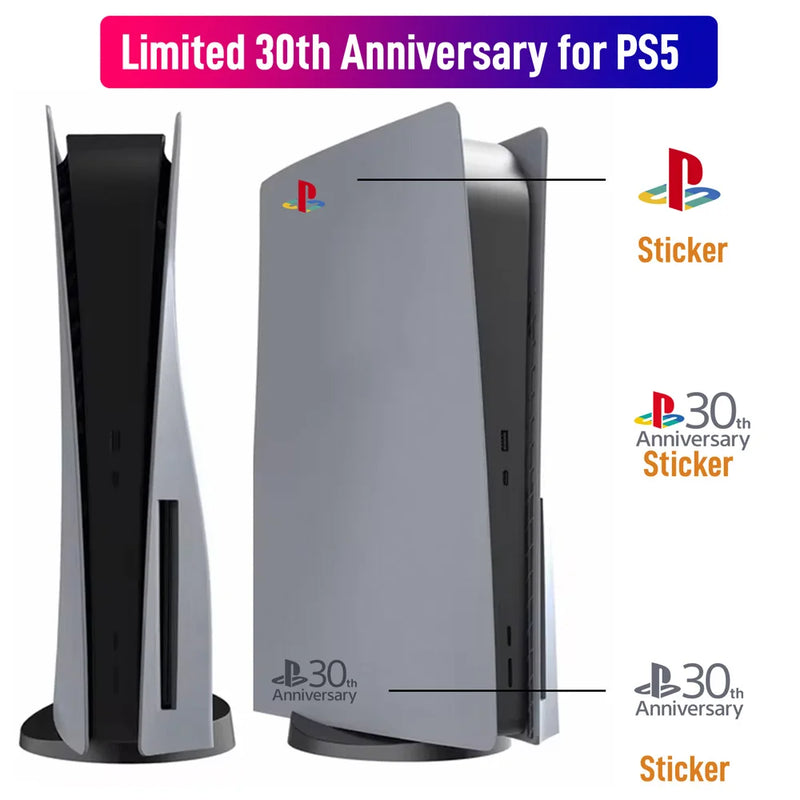 Placas comemorativas de 30o Aniversário para console PS5, produto limitado de colecionador